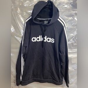 adidas Men's Black Sweater with White Accents
